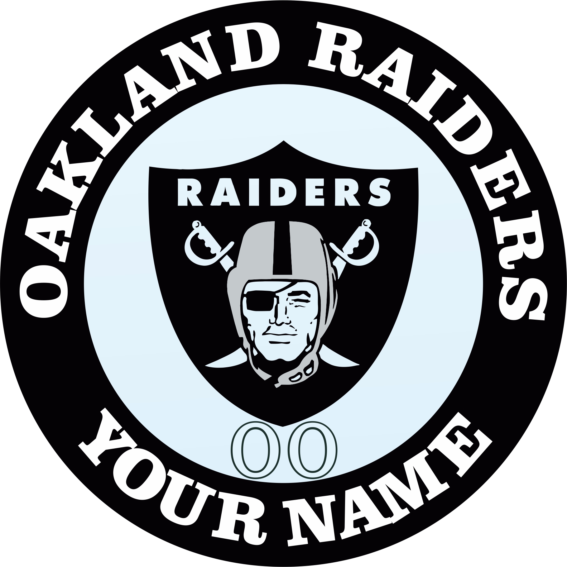 Oakland Raiders Customized Logo iron on paper